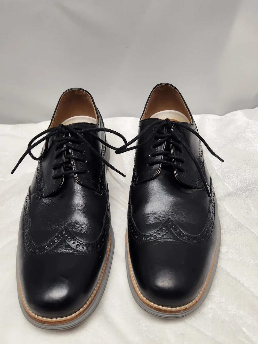 Cole Haan Black Wingtip Derby with Contrasting Sole